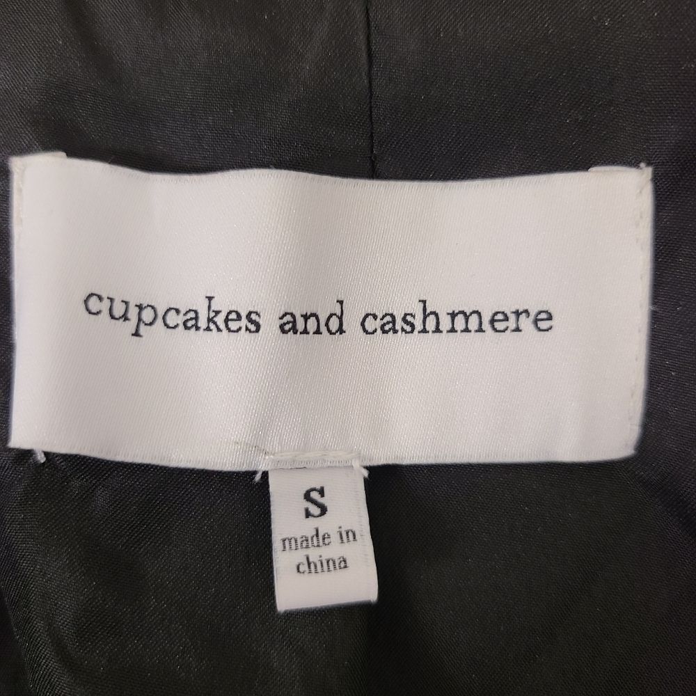 Cupcakes and Cashmere Leopard Print Moto Jacket Size Small Gray Brown Black - Picture 7 of 9